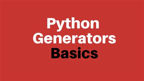 If you do need to install python and aren't confident about the task you can find a few notes on the if you want to help to develop python, take a look at the developer area for further information. Python Tutorial Basics: How Python Generators Work - YouTube