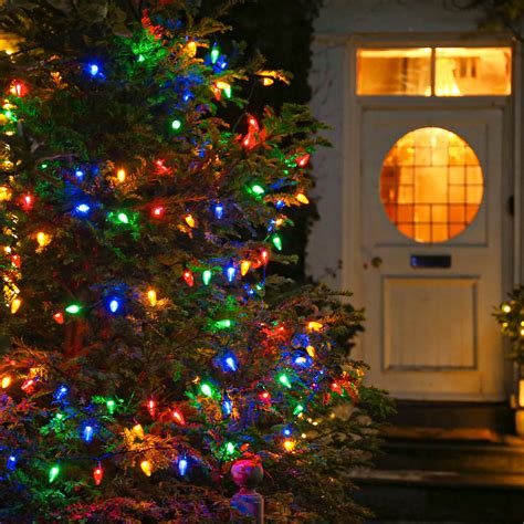 12m Outdoor C6 Christmas Fairy Lights Multi Colour Leds
