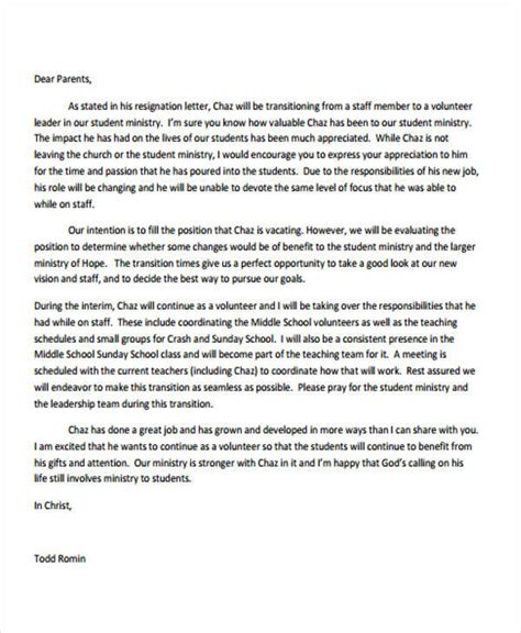 Free 7 Sample School Resignation Letter Templates In Pdf Ms Word