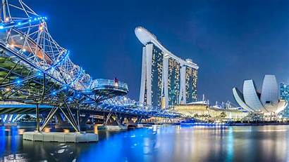Singapore Desktop Bridge Wallpapers Marina Bay Night