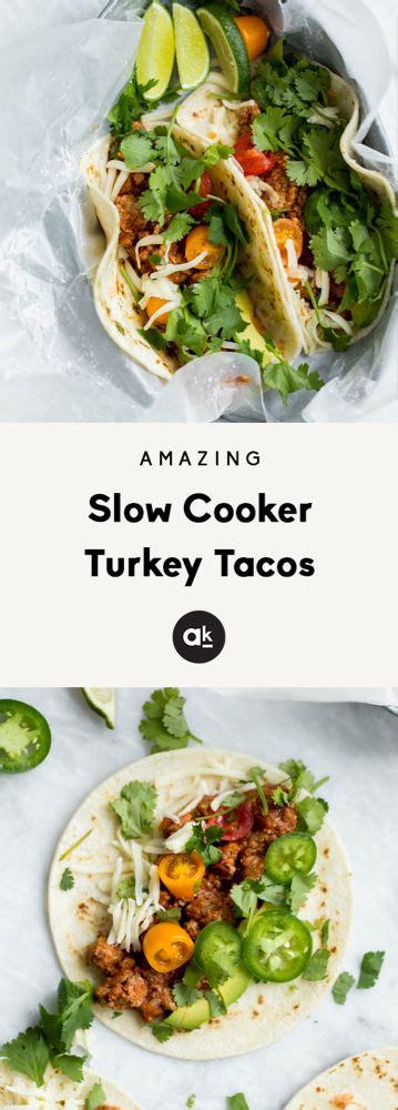 Easy Turkey Tacos With A Slow Cooker Option Ambitious Kitchen