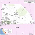 San Bernardino County Map, California | Cities in San Bernardino ...