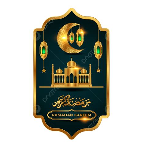 Mosque Ramadan Kareem Vector Art Png Islamic Ramadan Kareem 3d Golden