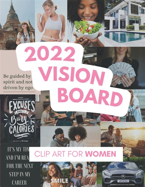 Buy 2022 Vision Board Clip Art For Women A Vision Board Kit To Visualize Your Dreams And Goals