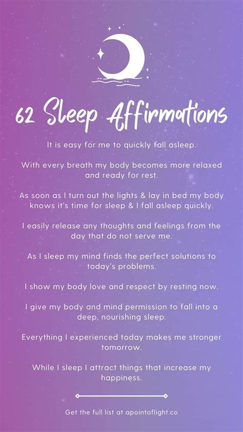 62 Sleep Affirmations For Rest Relaxation Success And More A Point