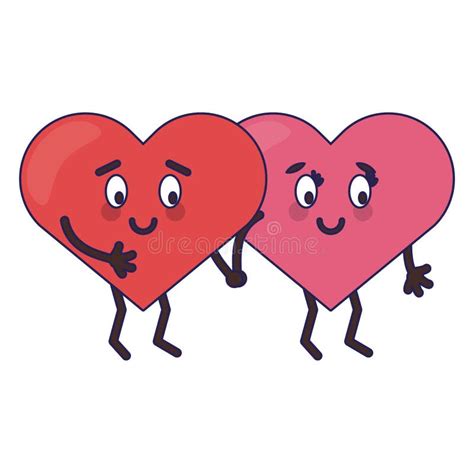 Cute Hearts In Love Cartoons Stock Vector Illustration Of Cute