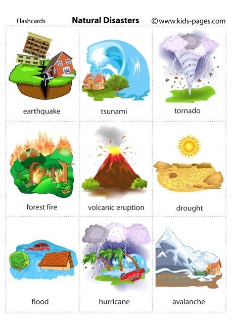 Natural Disasters For Kids Worksheets