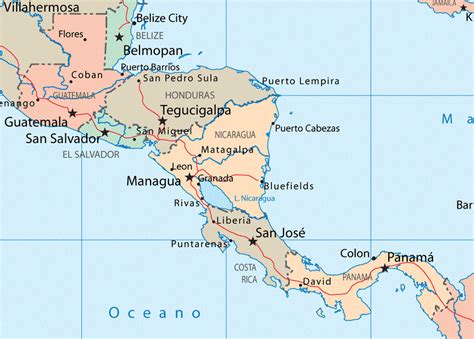 Mapa De América Central Tamaño Completo Ex