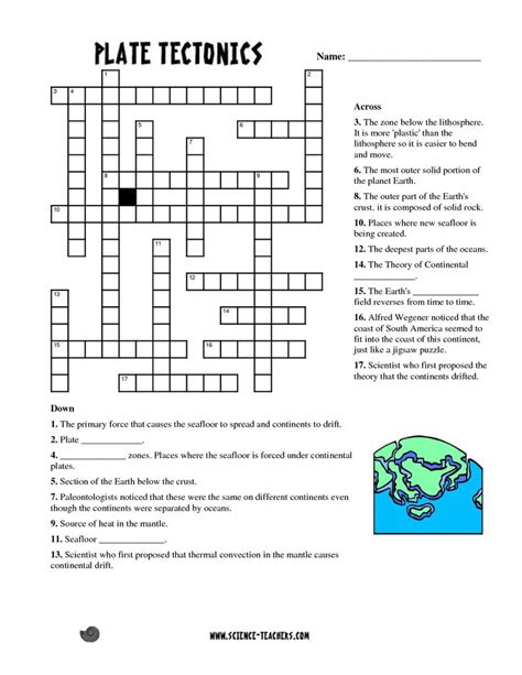 Plate tectonics for kids worksheets. Planets Crossword Puzzle Worksheet - Pics about space ...