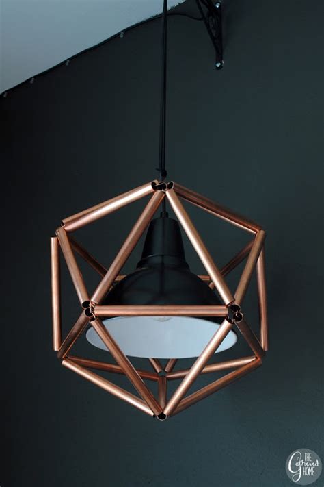 Dounia home ula geometric pendant light silver made trade. Remodelaholic | DIY Geometric Copper Pipe Pendant Light