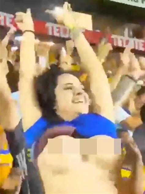 Football Fan Who Flashed Breasts Joins OnlyFans After Going Viral