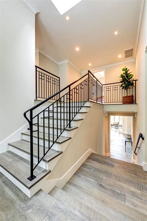 Simple Interior Metal Stair Railing With Low Cost Home Decorating Ideas