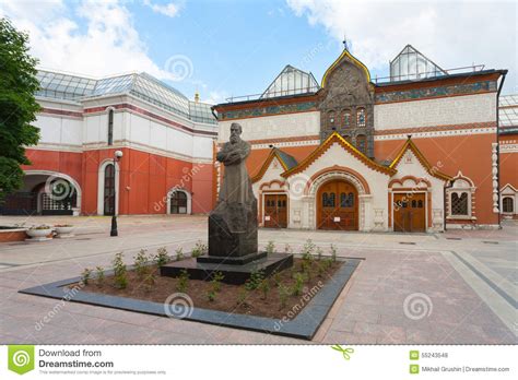 Pavel Tretyakov Monument And Tretyakov Gallery Building Editorial Stock Photo - Image of museum ...