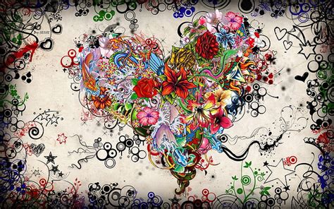 カラフルなハート形の愛の芸術画像、 カラフルなハート、 アート、 画像、 Hdデスクトップの壁紙 Wallpaperbetter