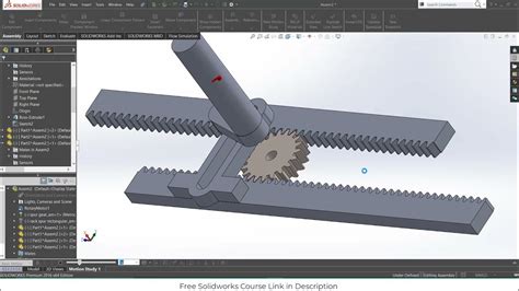 Project Rack And Pinion Machine Mechanism In Solidworks Youtube