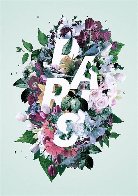 40 Floral Typography Designs That Combine Flowers And Text Flower