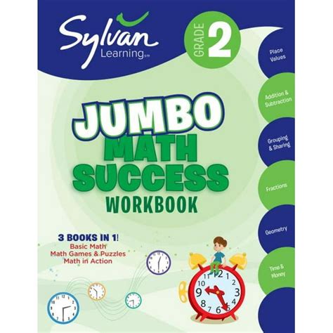 Sylvan Learning Math Workbooks 2nd Grade Jumbo Math Success Workbook