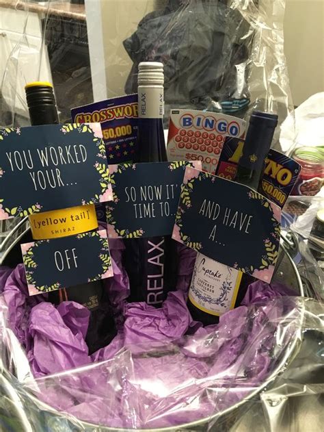 Or perhaps he enjoys the great outdoors, travel, or fancies a tipple or two? Retirement Gift Basket | Retirement Gift Ideas | Pinterest