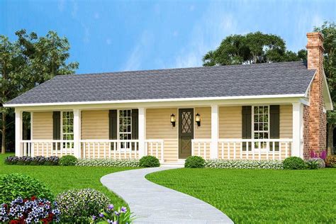 Plan 55205br Simple House Plan With One Level Living And Cathedral