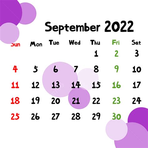 September Calendar Vector Hd Images 2022 Calendar September Polkadots