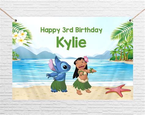Lilo And Stitch Personalised Background Birthday Backdrop Etsy