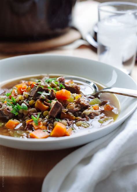 Pin it to your sandwich board to save it for later! Prime Rib Beef and Lentil Soup | Kitchen Confidante ...