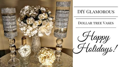 Diy Glamorous Dollar Tree Vases💎 Centerpieces Diy Glam Decor Youtube