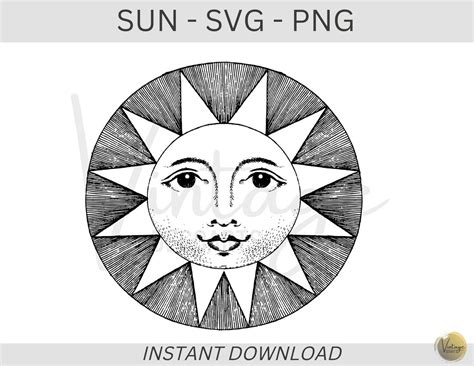 Sun Clipart Smiling Sun Svg Sun Svg Sun Png Sun Vector Etsy