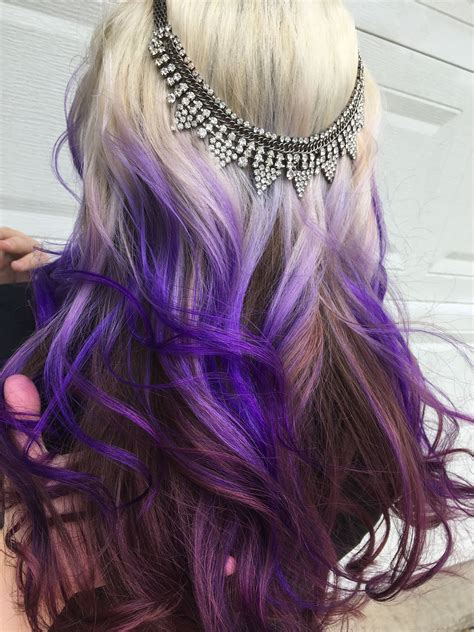 Purple Dip Dye Lindsyloucolorsyou Hair Tutorial Hair Designs Hair