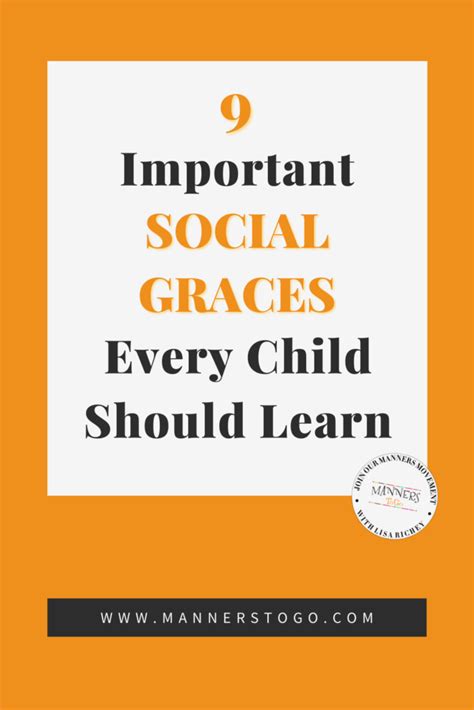 9 Important Social Graces Every Child Should Learn