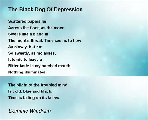The Black Dog Of Depression The Black Dog Of Depression Poem By