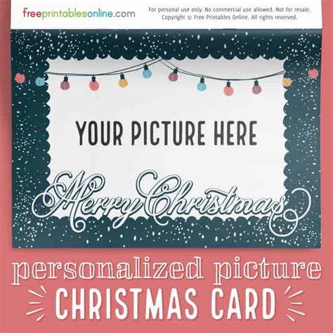 Last day to mail christmas cards 2020. Snowy Frills Personalized Merry Christmas Photo Card - Free Printables Online