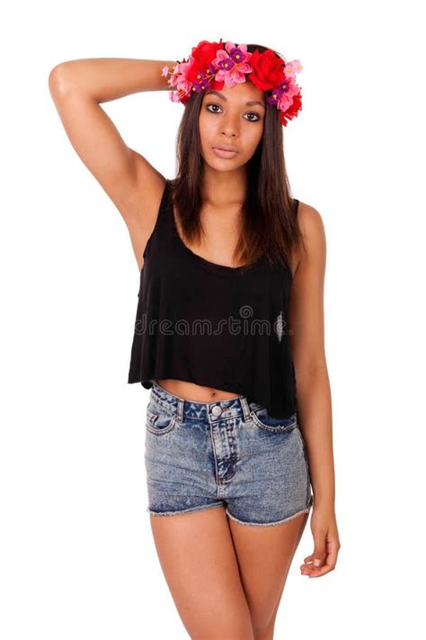 African American Model In Fashion Model Pose Stock Image Image Of