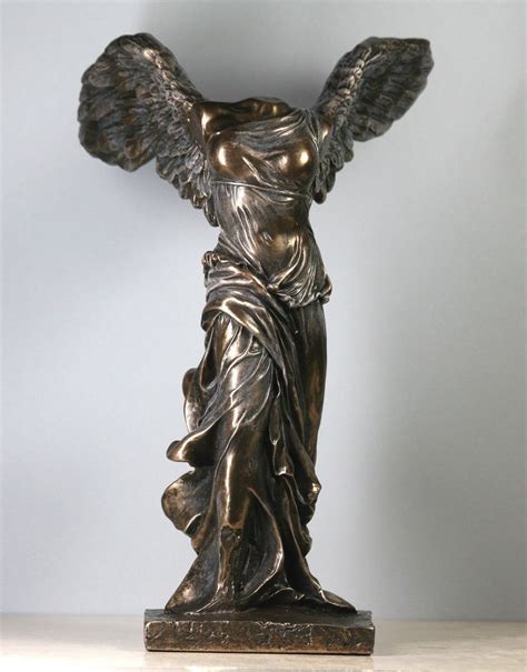 Nike Victory Of Samothrace Greek Goddess Statue Sculpture Figure Bronze
