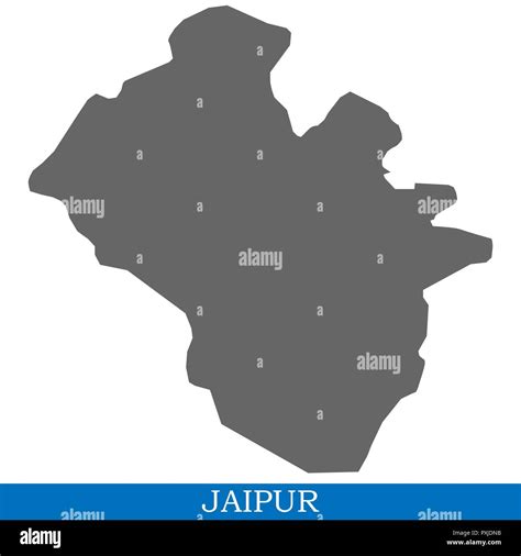High Quality Map Of Jaipur Is A City Of India With Borders Of