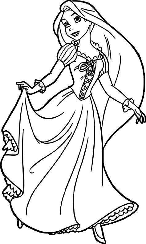 nice Rapunzel And Flynn Ready Coloring Page | Disney princess coloring