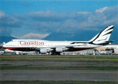 Canadian Airlines Boeing B 747 400 Plane Hippostcard