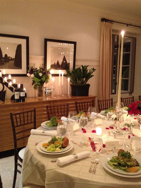 Writing the perfect dinner party invitation. Formal Dinner Party with Red Roses, White Gardenias, and ...
