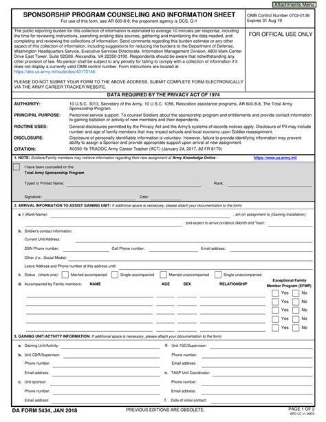 Da Form 5434 Fill Out Sign Online And Download Fillable Pdf