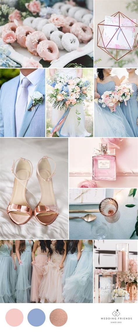 Rose Quartz Serenity Blue And Rose Gold Inspiration Wedding Theme