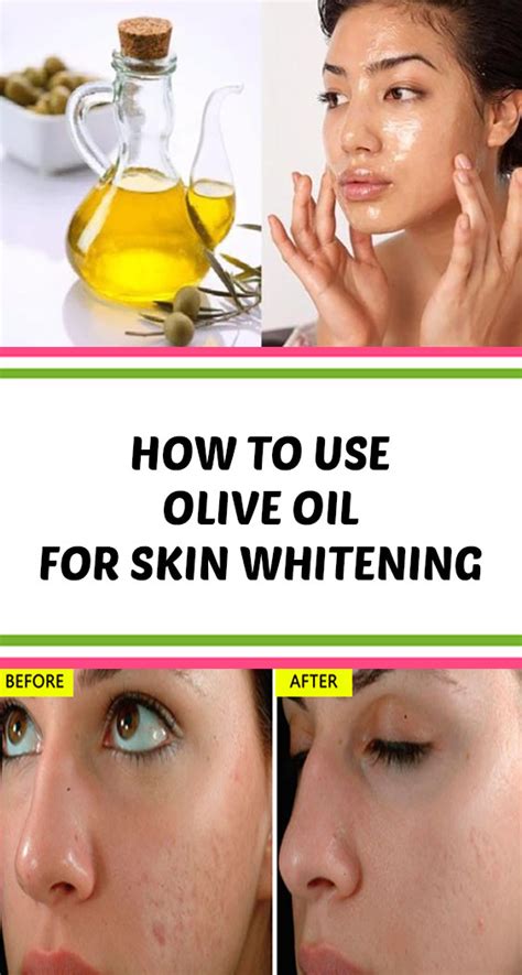 How To Use Olive Oil For Skin Whitening