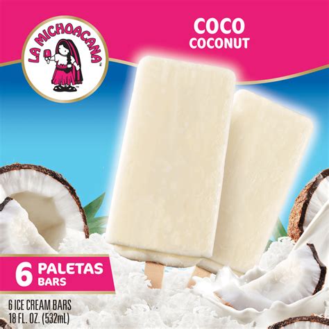 La Michoacana Coconut Paleta Bars 6ct