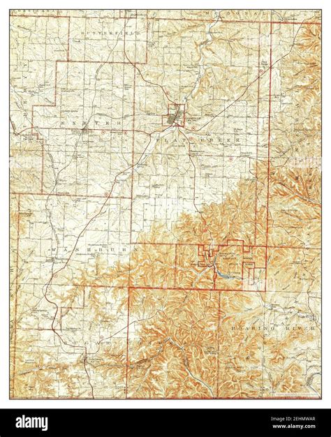 Cassville Missouri Map 1944 162500 United States Of America By