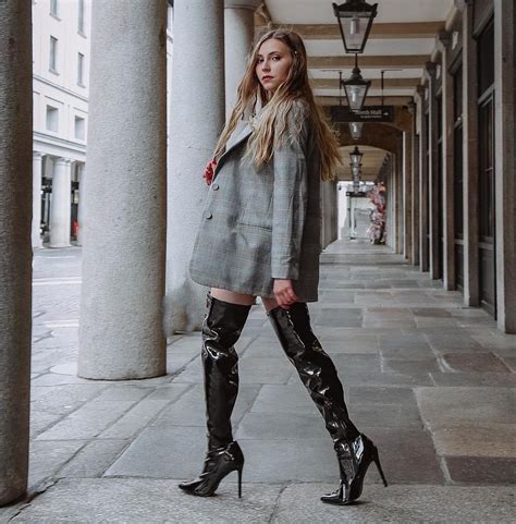 Unbetitelt Fashion Sweater Dress Knee Boots