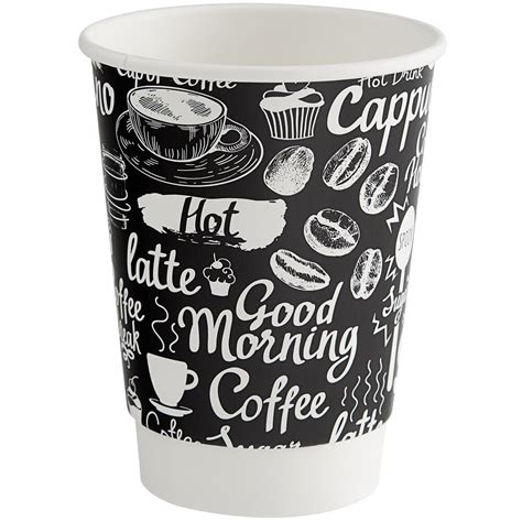 Choice Oz Coffee Break Print Smooth Double Wall Paper Hot Cup Pack