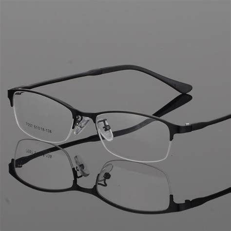 Eye Glasses Half Rimless Glasses Frame Eyeglasses Clear Lens Metalandtr90