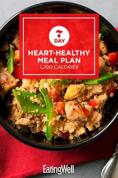 7 Day Heart Healthy Meal Plan 1200 Calories