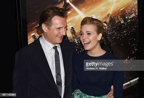 actors liam neeson and maggie grace attend the taken 3 fan event news photo getty images