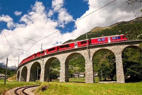 Bernina Express Scenic Train Route Scenic Train Rides Scenic Travel