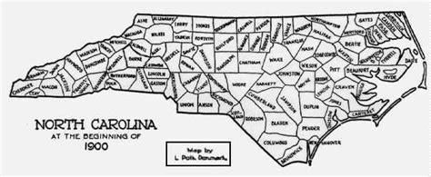 North Carolina County Formation 1900